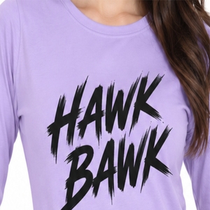 Women Lavender <b>Long</b> <b>Sleeve</b> T Shirt Casual Crew Neck <b>Top</b> Elegant <b>Long</b> <b>Sleeves</b> Comfortable Body FitFull <b>Sleeve</b> Printed T Shirt - Product Image 4