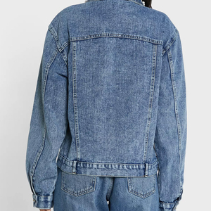 Newest 2026 Style <b>Lady</b> Denim <b>Jean</b> <b>Jacket</b> for Women's Long Sleeves Women Clothing Bulk Quantity Denim <b>Jackets</b> for women - Product Image 4