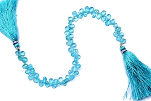 100% llegada Natural apatita facetada cuentas en forma de pera cuentas de apatita Natural para la fabricación de joyas artesanales - Product Image 3