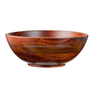 Article d'ustensiles de cuisine de décoration d'intérieur de qualité supérieure bols de service en bois bols à salade d'intérieur avec bois de mangue d'acacia poli et disponible - Product Image 6