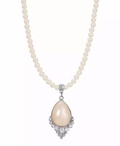 Collana da donna con cristalli e perle finte a goccia |   2028 - Product Image 1