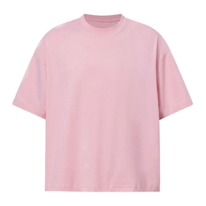 T-shirt de sport surdimensionné en tricot épais Spandex/Polyester, coupe ajustée, respirant, séchage rapide, écologique, épaules tombantes, style streetwear - Product Image 1