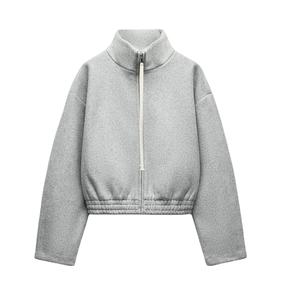 Sweat à capuche femme haute qualité Logo personnalisé sweat à capuche solide pull hiver épais chaud manteau dame coupe ample à manches longues hauts - Product Image 1