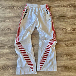 High Quality Customized Track Joggers Flared Pant Baggy Distressed Wide Legs <b>Wind</b> <b>Breaker</b> Nylon Pants for Men - Product Image 2