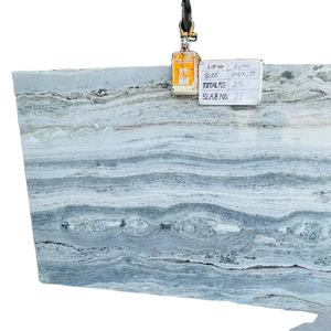 Carreaux de marbre bleu rivière de qualité supérieure Grandes dalles Pierre élégante durable polie moderne pour les comptoirs hôpitaux Meilleur prix Inde - Product Image 1