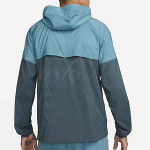 Veste coupe-vent d'hiver de haute qualité au meilleur prix de gros, avec capuche, position du logo sur le devant, service OEM, logo personnalisé, polyester/nylon - Product Image 3