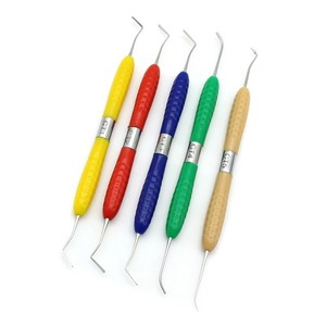 5pcs/set Dental Resin Spatula Kit <b>Silicone</b> Handle Composite Resin Filling Spatula dental Aesthetic Restoration Kit <b>Tools</b> - Product Image 5