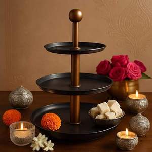 Elegant <b>Cupcake</b> and Cake Display <b>Stand</b> Reusable Metal Serving Accessory for Parties At Cheap Price - Product Image 3