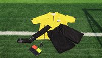 Kit d'arbitre de football, maillot d'arbitre de football, short, chaussettes d'arbitre, sifflet, carte rouge et jaune pour hommes et femmes, costume d'Halloween