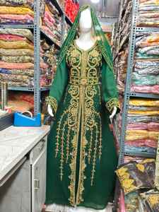 Caftán Marroquí, Hermoso Caftán de Colores, Caftán Tradicional Musulmán, Trabajo Hecho a Mano con Cuentas de Piedra, Nuevo Diseño Marroquí 2026 - Product Image 4