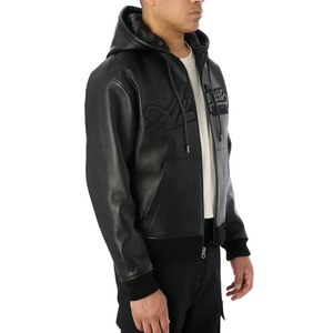 Custom Men's 100% Polyester Windproof Oversized Hoodie <b>Jacket</b> Ribbed Cuffs Hooded Casual Winter Outerwear OEM ODM Wholesale - Product Image 1