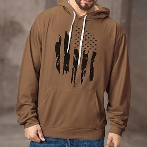 Men's Vintage Washed Black Studded pullover Hoodie Oversized Streetwear Fashion Hoodie Casual Urban Style Digital Printing - Product Image 5