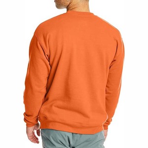 Sudadera de Cuello Redondo Naranja para Hombre, Corte Regular, Color Sólido, Algodón French Terry, Estilo Casual, Prenda Superior de Moda para Otoño - Product Image 5