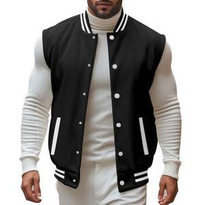 Custom Design Embroidery Logo Patch Mens Baseball Long Sleeves Sport Work School Wear <b>Jackets</b> - Product Image 4
