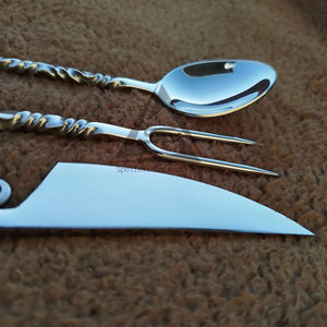 Best Selling Outdoor <b>Camping</b> Hand Forged High Quality Eco Friendly Sustainable Durable Lightweight Cutlery Set - Product Image 6