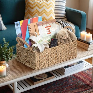 Wicker <b>Storage</b> <b>Baskets</b> 4 Section Handmade <b>Storage</b> <b>Basket</b> Wholesale eco-friendly Made in Viet Nam - Product Image 3