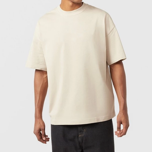 T-shirts de haute qualité pour hommes, t-shirts en coton lourd à imprimé graphique personnalisé, t-shirts unis surdimensionnés pour hommes - Product Image 1