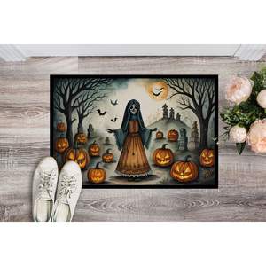 La Llorona Squelette Spooky Halloween Paillasson antidérapant lavable à poils bas 24H X 36W pour entrée intérieure et extérieure Tapis de porte d'entrée - Product Image 2