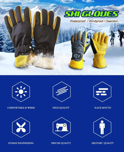 Gants d'hiver personnalisés à doigts complets pour hommes, en velours épais pour plus de chaleur, compatibles écran tactile, en acrylique/coton, couleur unie, tricotés, pour usage quotidien - Product Image 3