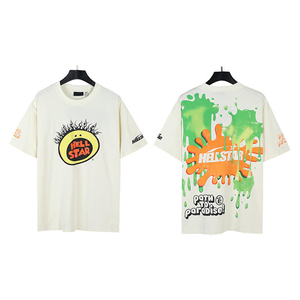 Camiseta Deportiva Oversize de 120g, Transpirable, Ajuste Holgado, Cuello Alto, Tela Twill con Logotipo Sólido y Estampado Digital - Product Image 1