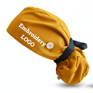 Bonnets médicaux personnalisés en gros pour infirmières, doublés satin, ajustables, en coton - Product Image 1