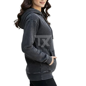 Sweat à capuche Spider unisexe, style tendance, chaud pour l'hiver, manches longues, délavé à l'acide, 100% coton, imperméable à l'avant - Product Image 5