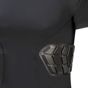 <b>Men</b> Athletic Short Sleeve <b>Padded</b> Compression <b>Shirt</b> Rib Guard Lightweight Short Sleeve <b>Padded</b> Base Layer <b>Padded</b> Jersey - Product Image 4