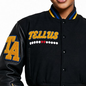 TELLUS APPAREL Veste légère d'hiver respirante de style universitaire pour femmes avec poignets côtelés, couleurs et tailles personnalisables tendance - Product Image 4