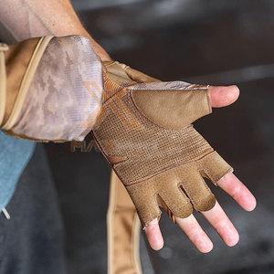 Guantes de Gimnasio de Cuero de Alta Calidad, Disponibles en Stock, MOQ Bajo, Transpirables, con Correa de Muñeca Ajustable, Antideslizantes, Unisex - Product Image 4