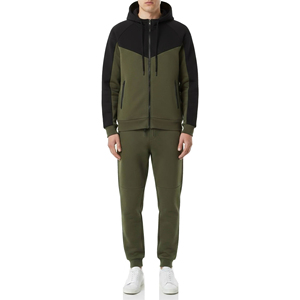 Conjunto de Sudadera con Capucha y Cremallera para Hombre, Premium, 400 GSM, Felpa de Algodón, Secado Rápido, Sin Costuras, Estilo Deportivo, para Invierno - Product Image 1