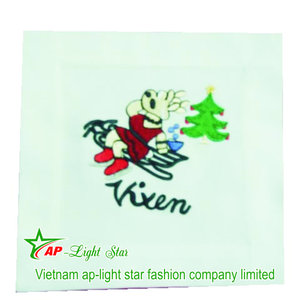 Serviettes de cocktail brodées de produits chauds frais du Vietnam pour les fêtes - Product Image 1