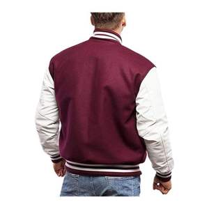 Veste universitaire personnalisée en gros pour hommes – Maillot de baseball et de football respirant et écologique pour l'hiver avec broderie - Product Image 2