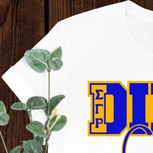 T-shirt unisexe en coton à col rond et manches courtes du club Sigma Gamma Rho, vêtements de sororité grecque, streetwear décontracté, imprimé sur mesure - Product Image 5