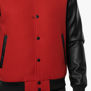 Custom Logo Bomber Jacket <b>Button</b> up Wool Fleece Bomber Jacket Men Winter Coat Embroidery Print Letterman Jacket Custom - Product Image 6