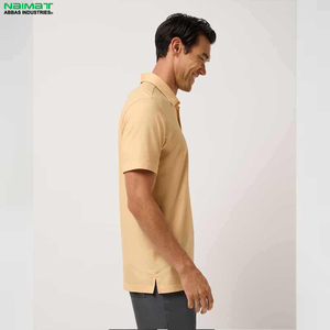 Camiseta Polo de Manga Corta para Hombre, Color Sólido, Algodón Piqué, Transpirable, Corte Regular, de Naimat Abbas Industries - Product Image 4
