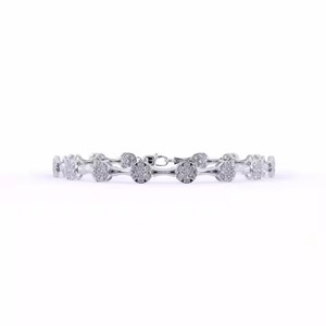 White Diamond Bracelet for Women and <b>Men</b>, Mix Cut Diamond Bracelet For Wedding, Solid Gold moissanite Bracelet - Product Image 1