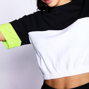 Women Crop T Shirt High Quality Custom Plain Heavyweight Organic Cotton Short Sleeve Drop Shoulder Boxy Casual Ladies Crop <b>Tops</b> - Product Image 4