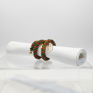 Anneaux de serviette perlés multicolores personnalisés – Magnifique design pour mariages, fêtes et décoration intérieure – Porte-serviettes - Product Image 1