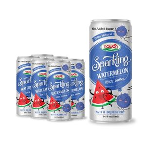 Bajo MOQ Sandía espumosa con lata de melocotón 250ml (8,45 Fl.oz) Sin azúcar añadido NAWON en Vietnam Muestra gratis OEM - Product Image 3