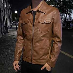 Chaqueta de Cuero de Alta Calidad Estilo Trucker, Corte Estructurado con Bolsillos en el Pecho para un Estilo Práctico, Chaqueta de Invierno Estilo Trucker - Product Image 5