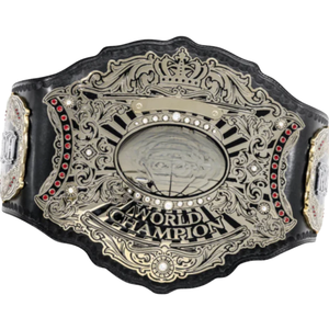 Ceinture de champion du monde de lutte personnalisable, qualité supérieure, design personnalisable, noir et argent - Product Image 2
