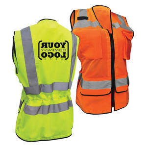 Gilet de sécurité respirant pour homme, vêtement d'extérieur printemps, haute visibilité, 100 % polyester, tissu en velours côtelé, service OEM 2026 - Product Image 4