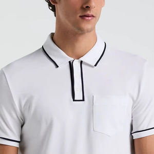 Camiseta de Golf para Hombre, Personalizada con Logotipo, 100% Algodón Tejido, Bordada, de Secado Rápido, Alta Calidad, Fabricante OEM ODM, 220g - Product Image 3