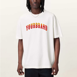 เสื้อยืดโอเวอร์ไซส์สีขาวผ้าฝ้ายสำหรับผู้ชาย แบรนด์ Yourbrand แขนสั้น คอกลม สไตล์ลำลอง โลโก้ด้านหน้า ทรงพอดีตัว ระบายอากาศได้ดี สไตล์ไฮสตรีท - Product Image 1