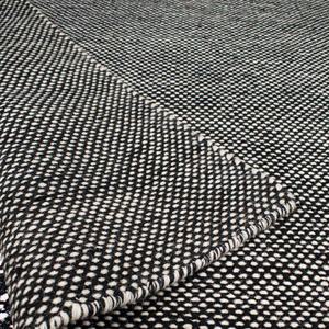 Alfombra de lana tejida a mano, abstracta, en blanco y negro |   Alfombra Moderna de Tejido Plano Texturizado, Ecológica y Apta para Mascotas, para Sala de Estar y Dormitorio - Product Image 5