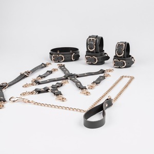 Kit de 11 Piezas de Correas de Cuero Genuino de Marca Privada, Equipo de Bondage al por Mayor, Cuero de Grano Completo de Primera Calidad RTTS-0029 - Product Image 4