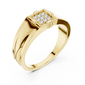 Anillo de oro macizo de 14k para mujer con diamante de corte redondo minimalista de diseño único de Aries Jewel, ideal para regalo, compromiso, aniversario o boda. - Product Image 3