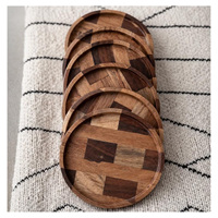 Sous-verre en bois personnalisé avec logo imprimé – Cadeau promotionnel haut de gamme pour café, bureau, restaurant – Collection élégante