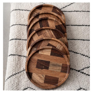 Posavasos de Madera Personalizados con Logotipo Impreso, Regalo Promocional Premium para Cafetería, Oficina, Restaurante, Colección Elegante - Product Image 1