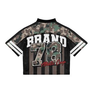 เสื้อกีฬาตาข่ายวินเทจ สกรีนโลโก้ฟุตบอล/ซอคเกอร์ สไตล์สตรีทแวร์ ตามความต้องการของลูกค้า - Product Image 2